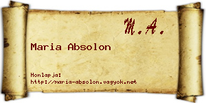 Maria Absolon névjegykártya